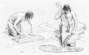 Exposition rétrospective du Travail. - L'agave chez les Azleques. 労働の歴史回顧展 アジル文化時代のリュウゼツランの加工