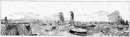 "Le Panorama du Pétrole au pont d'Iéna, de MM. Deutsch. : Vue du district petrolifère du plateau de Balakhane, près Bakou (Caucase)." ドイッチュ家のイエナ橋での石油のパノラマ バクー（コーカサス山脈）近辺のバラカネ高原石油地帯の眺め