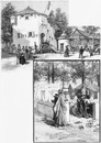 Le Village sénégalais. - 1. Le blockhaus de Salde. - 2. La mosquée. セネガル村 サルデのトーチカ  2. モスク