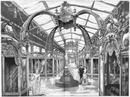 L'Exposition de Paris. - Supplément au N° 55.  Installation de maroquinerie dans le palais des industries diverses. パリ万博 付録55. 産業館館内の皮革製品展示コーナー