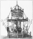 "Kiosque de la Maison Galle, de Nancy dans la Galerie centrale." 中央展示館内 ナンシーのガレ社のあずま屋