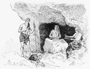 Exposition rétrospective du Travail. - Reconstituion d'une grotte de la Vézère. 労働の歴史回顧展 ヴェゼール川の洞窟の復元