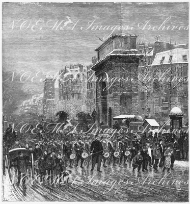 "Le régiment qui passe, tableau de M. Edouard Détaille." 「通り行く連隊」 エドゥアール・ドゥテイユ画