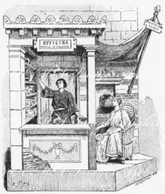 Exposition rétrospective du Travail : Boutique Gallo-Romaine. 労働の歴史回顧展 ガロ・ロマン時代の店