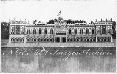 Exposition des produits alimentaires. - Facade du pavillon espagnol. スペイン食料品館のファサード