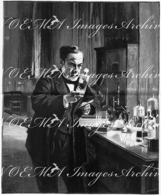 "L'Exposition de Paris. - Supplément au N° 52.  Beaux-Arts (section de la finlande). - M. Pasteur dans son laboratoire, tableau de M. Edelfelt." パリ万博 付録 52.  芸術部門フィンランド展示コーナー 「研究室のパストゥール」 エデルフェルト画