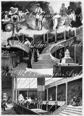 Intérieur du Pavillon du Méxique au Champ de Mars. シャン・ド・マルス会場のメキシコ館の内部