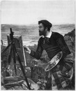"Beaux-Arts. - Portrait du peintre Ulysse Butin, tableau de Duez." 芸術部門 「画家ユリス・ビュタンの肖像」 デュエ画