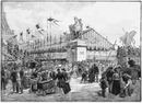 "Les Marchands devant le pont d'Iéna, un Dimanche." ある日曜日のイエナ橋前のもの売りたち