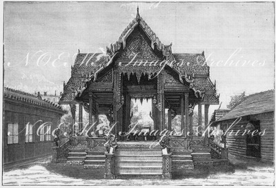 Le Pavillon de Siam au Champ de Mars. シャン・ド・マルス会場のシャム館