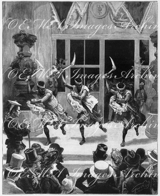 Fête de nuit à l'esplanade des Invalides. - La danse canaque. アンヴァリッド会場の夜の催し カナカ族の踊り