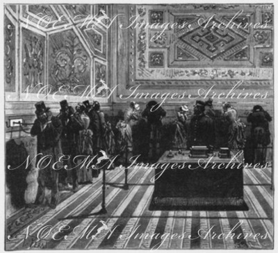 Le pavillon des téléphones : Fig. 5. - Salle des auditions téléphoniques au Pavillon des Téléphones. 電話館 図5. 電話でオペラを聞く人々