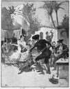 Les gitanes de Grenade au champ de Mars. - La danse du tango. シャン・ド・マルス会場タンゴを踊るグラナダのジプシーたち