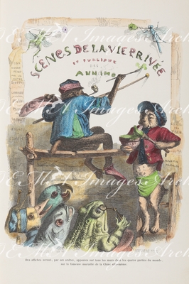 グランヴィル Grandville - 扉《動物たちの私生活・公生活情景》 Frontispice: Scènes de la Vie Privée et Publique des Animaux