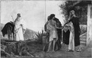 "L'Exposition de Paris. - Supplément au N° 37.  Beaux-Arts. - Le départ de Tobie, tableau de M. Alfred Bramtot." パリ万博 付録 37.  芸術部門 「トビアの出発」 アルフレッド・ブラント画