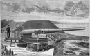"Canon de 24 centimètres, de 36 calibres, monée sur affut de côtés à pivot central et frein hydraulique. (Commande du gouvernement chinois.)" 中央軸点と油圧ブレーキ付き沿岸砲架にのった36口径 24センチ砲（中国政府の注文）