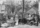 Un jour de fête au Champ de Mars : Les salles à manger improvisées. シャン・ド・マルス会場にて あるお祭りの日 お弁当を広げて