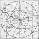 Points extrêmes d'où est visible le Phare de la Tour Eiffel. エッフェル塔の灯台が見える極限地点