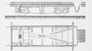 Les freins de chemin de fer : Fig. 6 et 7. - Frein éléctrique (perspective du frein et coupe horizontale du chassis du wagon). 鉄道のブレーキ 図6 と 7. 電気ブレーキ（ブレーキのパースと車両の車台の水平断面図）