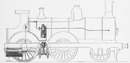 "Les freins de chemin de fer : Fig. 3. - Pompe de compression de l'air pour le frein Westinghouse, etablie à l'avant de la locomotive." 鉄道のブレーキ 図3. 機関車に先んじて確立されたウエスティングハウス式ブレーキのための空気の圧縮ポンプ