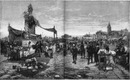 "L'Exposition de Paris. - Supplément au N°29. Beaux-Arts (section italienne). - Une fête napolitaine, tableau de R. Armenise." パリ万博 付録 29. 芸術部門イタリア・コーナー 「ナポリ祭」、R・Armenise画
