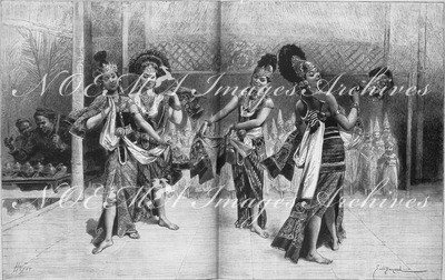 L'Exposition de Paris. - Supplément au N°27. Les danseuses javanaises. パリ万博 付録 27. ジャワの踊り子たち