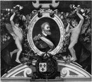 "Manufactures nationales. - Tapisserie exécutée à la manufacture des Gobelins, d'aprés M.P.-V. Galland, pour la galerie d'Apollon au Louvre." 国営工場 P-V・ガランの原画をもとにルーヴル宮アポロン回廊のために、ゴブラン織り工場で製作されたタペストリー