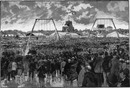 La fête féderalé de gymnastique : Défilé des Sociétés étrangères à Vincennes. 体育競技大会 ヴァンセンヌ会場での外国選手団の行進