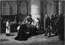 "Les Beaux-Arts â l'Exposition universelle. - Section suédoise : 《La Mort d'un hero》, tableau de M. Nils Forsberg." 芸術部門スウェーデン・コーナー 「英雄の死」、ニルス・フォルスベルグ画