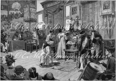 "L'Exposition de Paris. - Supplément au N°21. : Le théâtre annamite, a l'esplanade des Invalides." パリ万博 付録 21. アンヴァリッド会場のアンナン劇場