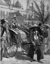 Les voitures annamites à l'Esplanade des Invalides. アンヴァリッド会場でのアンナンの人力車