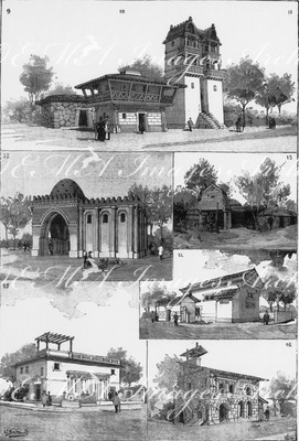 "L'Histoire de l'habitation humaine. - M. Charles Garnier, architecte. 人類の住居の歴史展示場  シャルル・ガルニエ設計