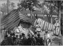 L'Exposition Algérienne : Un campement de tribus nomades. アルジェリア館 遊牧民の部族のキャンプ生活