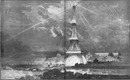 L'Exposition de Paris. - Supplément au N°15.  Les fêtes de l'exposition. - Les illuminations de la tour Eiffel : Vue prise du Trocadéro. パリ万博 付録 15. 祝祭 トロカデロ会場から見たエッフェル塔のイルミネーション