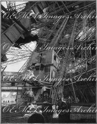 Le chemin des ascenseurs de la Tour Eiffel. エッフェル塔のエレベーターの軌道