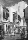 Les ânes égyptiens dans la rue du Caire. カイロ通りを歩くエジプトのロバ