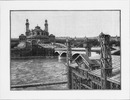 Les passerelles du pont d'Iéna (Rive droite). Servant de communication entre le Trocadéro et le Champ de Mars. トロカデロ会場とシャン・ド・マルス会場をつなぐイエナ橋の歩道橋（セーヌ河右岸）