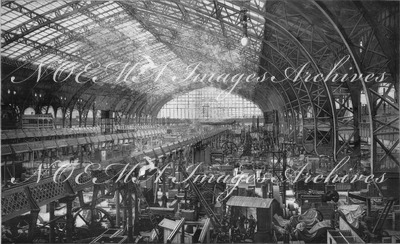 L'Exposition de Paris. - Supplément au N°13.   Vue d'ensemble de la galerie des machines. パリ万博 付録 13. 機械館の全容
