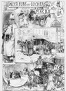 Paris pendant l'Exposition. - Les cochers de fiacre. パリ模様 辻馬車の御者たち