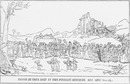 Caricature faite en 1789 a l'occasion de la Procession des Etats généraux. (Gravure extraite de l'Histoire d'un Siècle.) 1789年、全国三部会の行列を描いた漫画 (100年の歴史からの抜粋)