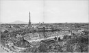 "L'Exposition de Paris. - Supplément au N°11.  Vue générale de l'exposition universelle, prise de l'esplanade des Invalides." パリ万博 付録 11. アンヴァリッド会場から見た万博の概観