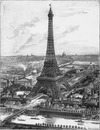 Vue générale de l'Exposition prise du Parc du Trocadéro. トロカデロ会場から見た万博の概観