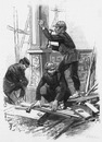 Les travaux de l'exposition universelle. : Menuisiers japonais. 建設現場 日本の大工たち