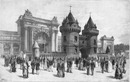 L'Exposition de Paris. - Supplément au N°9.  Exposition universelle de 1889. - Le palais du ministere de la guerre a l'esplanade des Invalides. パリ万博 付録 9. アンヴァリッド会場の軍需省館