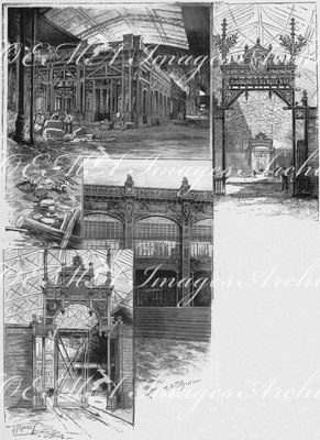 Les travaux de l'exposition universelle. 建設現場