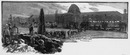 Les travaux de l'exposition : Dans le jardin. 建設現場 庭園造成