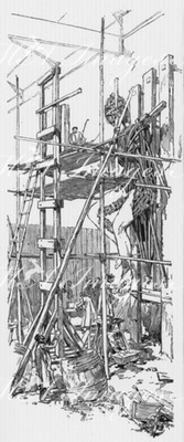 Les travaux de l'Exposition universelle de 1889. - 3. La nef centrale. 建設現場  3 中央身廊