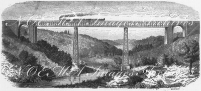 Pont construit dans les ateliers de la Cie de Fives-Lille. フィブ=リール社の工場の中に建築された橋