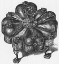 "L'Exposition de Paris. - Supplément au N°39. : Objets d'art religieux de la collection de M. Strauss, faisant partie de l'exposition rétrospective du Trocadéro. :  Boite a parfums." パリ万博 付録 39  トロカデロ会場の回顧展に出展されたシュトラウス・コレクションの宗教関係の美術品 香水箱