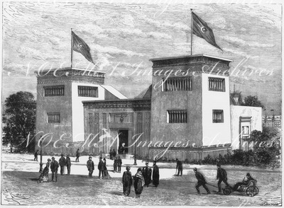 L'Exposition de Paris. - Supplément au N°38. : Le palais égyptien dans le parc du Trocadéro. パリ万博 付録 38  トロカデロ会場のエジプト館